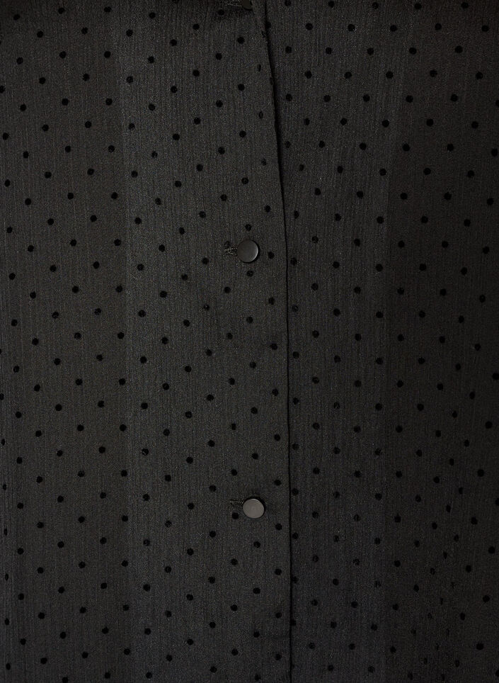 Bluzka Polka dot z kolnierzykami, Czarne, Packshot