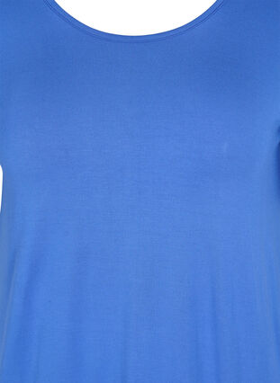 Wiskozowa sukienka z krótkim rekawem i detalem z tylu, Dazzling Blue, Packshot image number 2