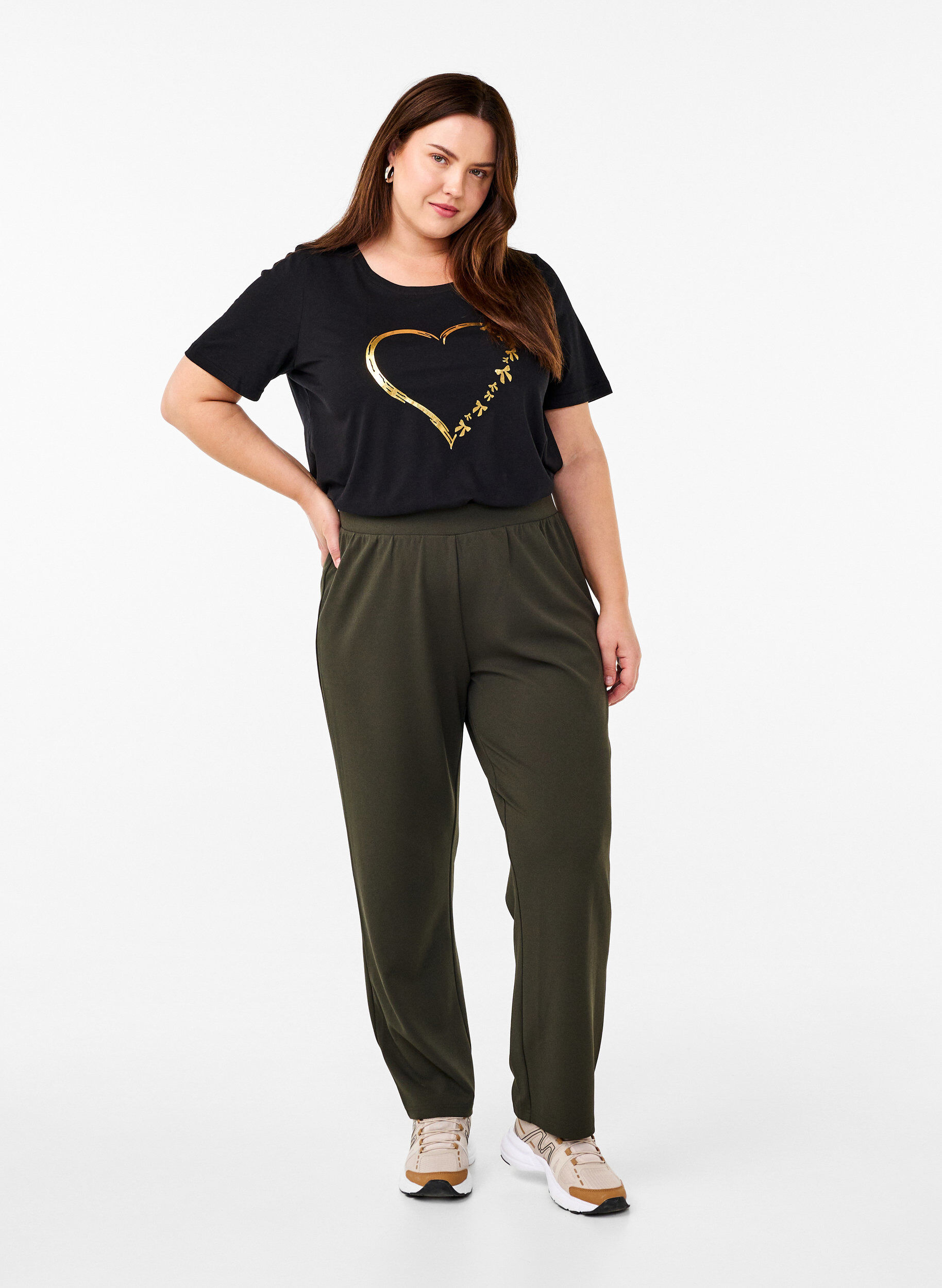 Zizzi FLASH - T-shirt z nadrukiem, Czarne, Model image number 1