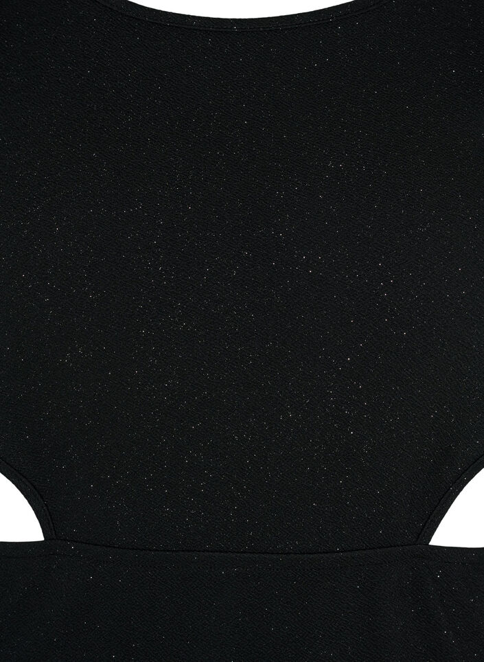 Sukienka bez rekawów z wycieciem, Black, Packshot image number 2