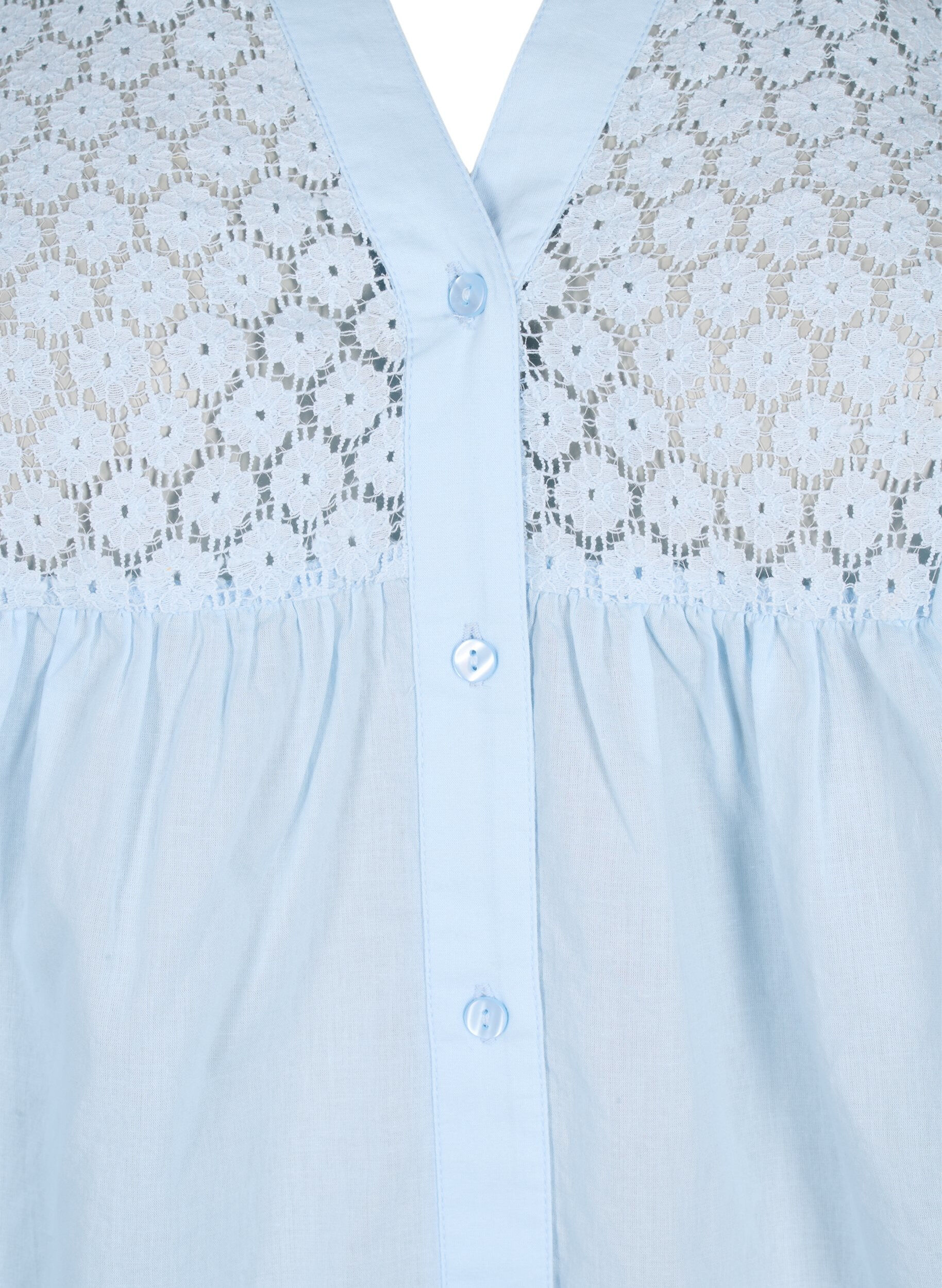Zizzi FLASH &ndash; koszula z szydelkowym detalem, Cashmere Blue, Packshot image number 2