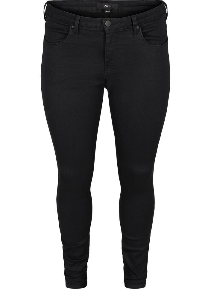 Super waskie jeansy Amy z wysokim stanem, Black, Packshot image number 0