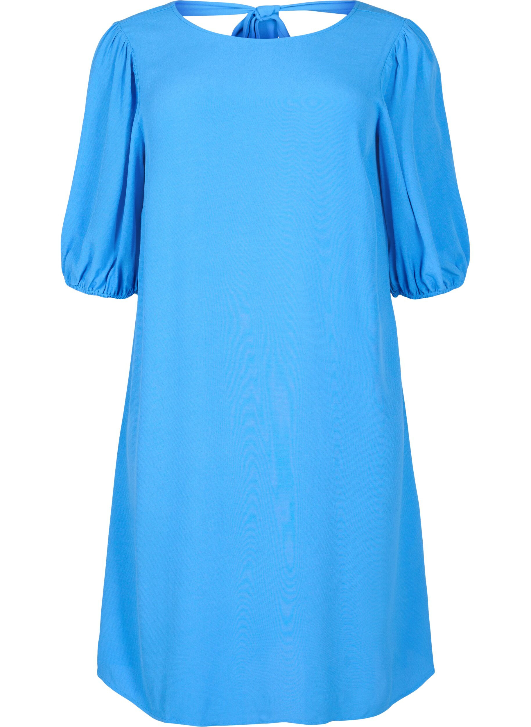 Zizzi Viscose dress with back detail, Regatta, Packshot image number 0