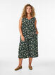 Spodnie culotte z nadrukiem, Czarne, Model image number 1