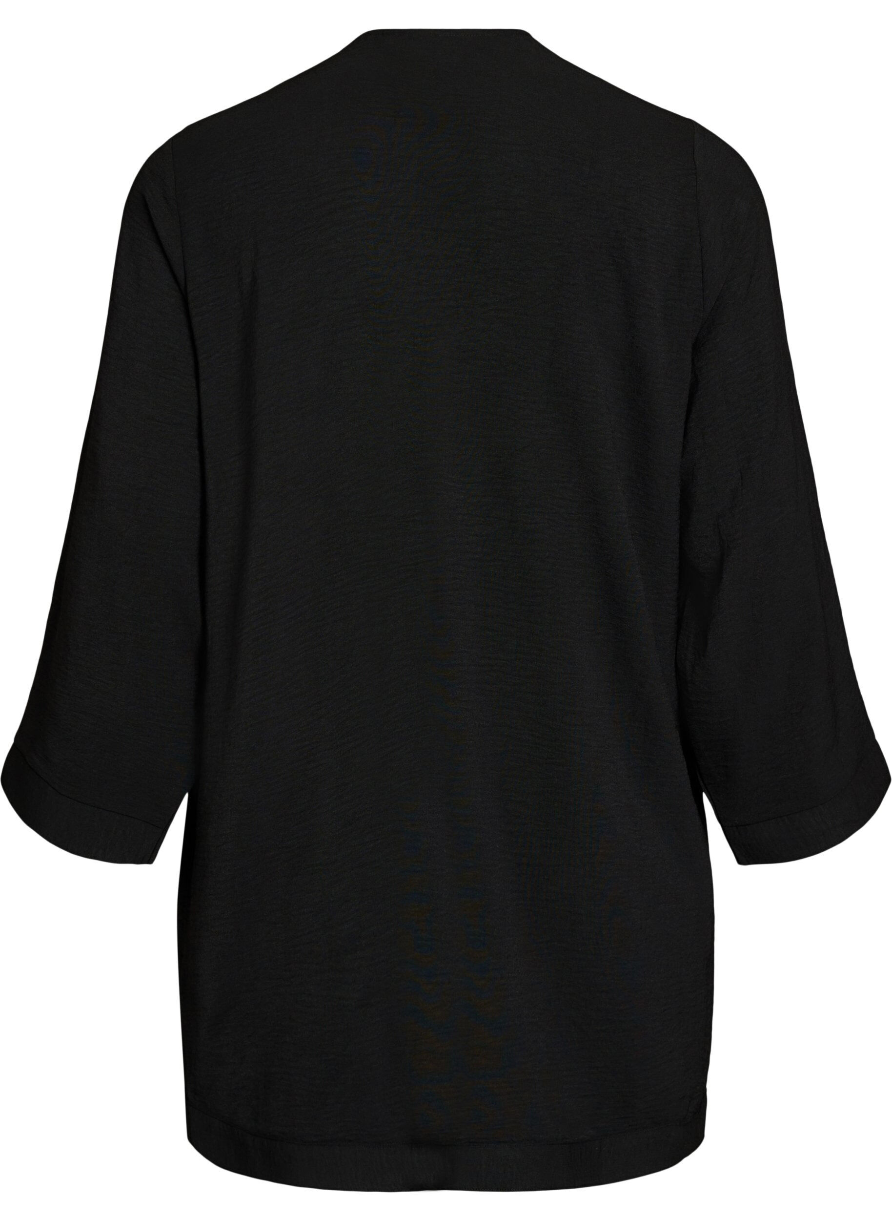 Zizzi Kimono z rekawami 7/8, Czarne, Packshot image number 1