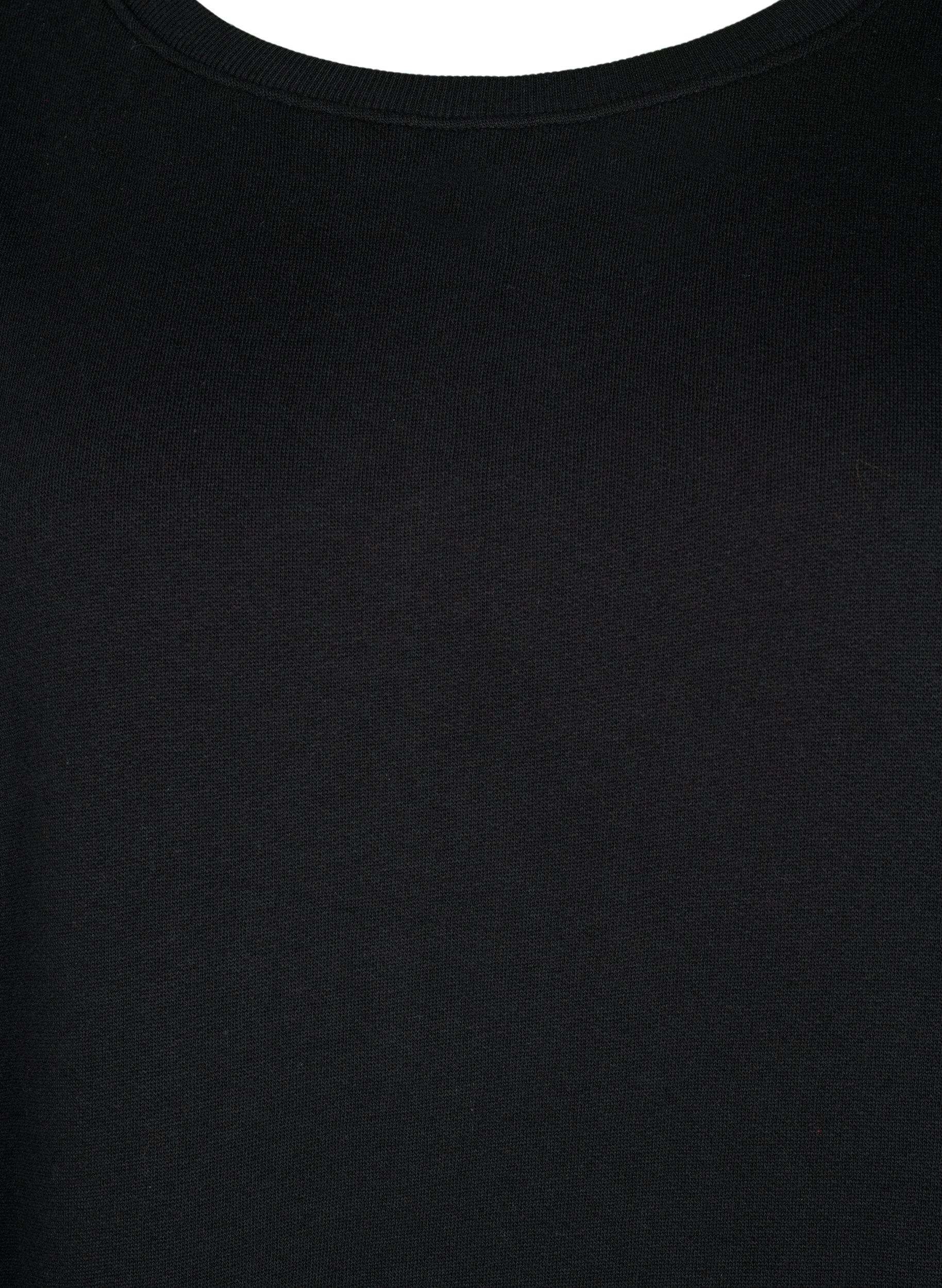 Zizzi Sweterkowa tunika z ozdobnymi sciagaczami, Black, Packshot image number 2