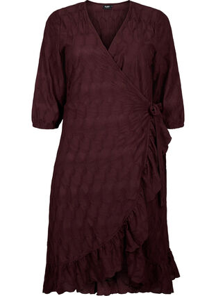 Flash - Kopertowa sukienka z rekawem 3/4, Fudge, Packshot image number 0