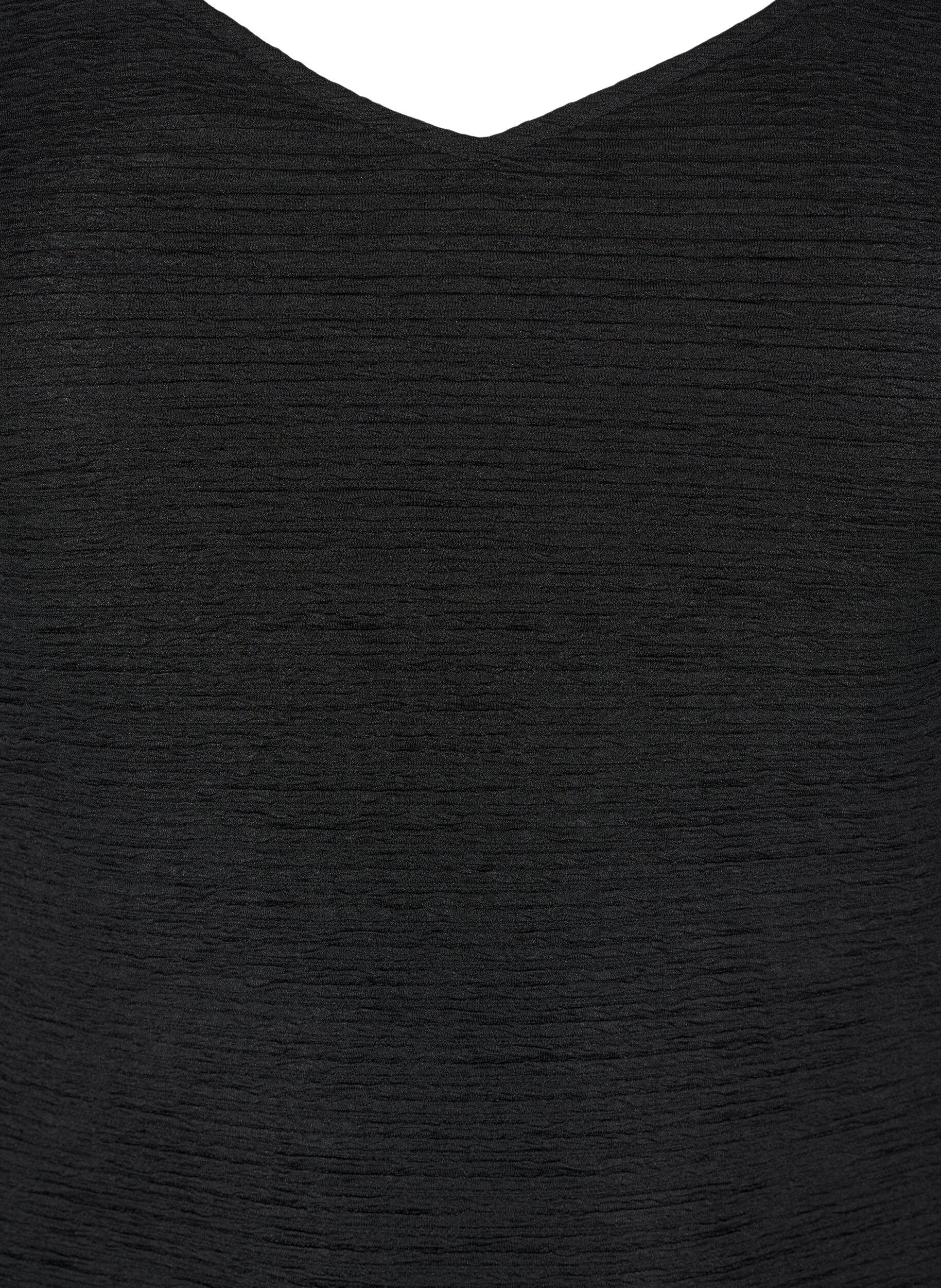 Zizzi Body bez rekaw&oacute;w z faktura, Black, Packshot image number 2