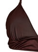 Dwustronny bikini top z dekoltem V i krzyzowanymi ramiaczkami, Brązowy, Packshot image number 2