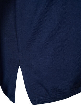 Bluzka z dzianiny wiskozowej z rekawem 3/4, Navy Blazer, Packshot image number 3
