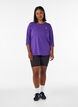 Sportowy top z rekawami 3/4, Fioletowy, Model image number 1