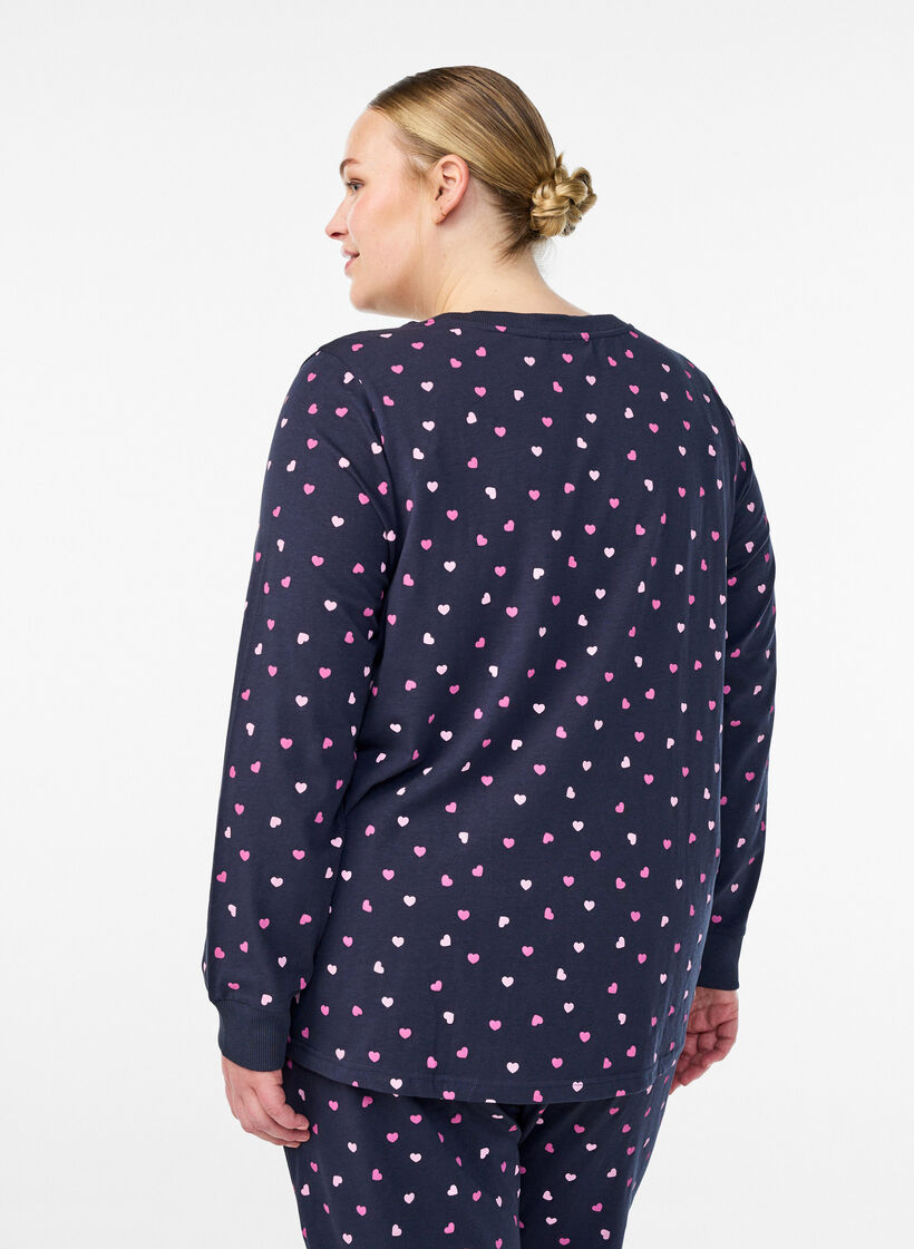 Koszula nocna z nadrukiem, Niebieskie, Model image number 2