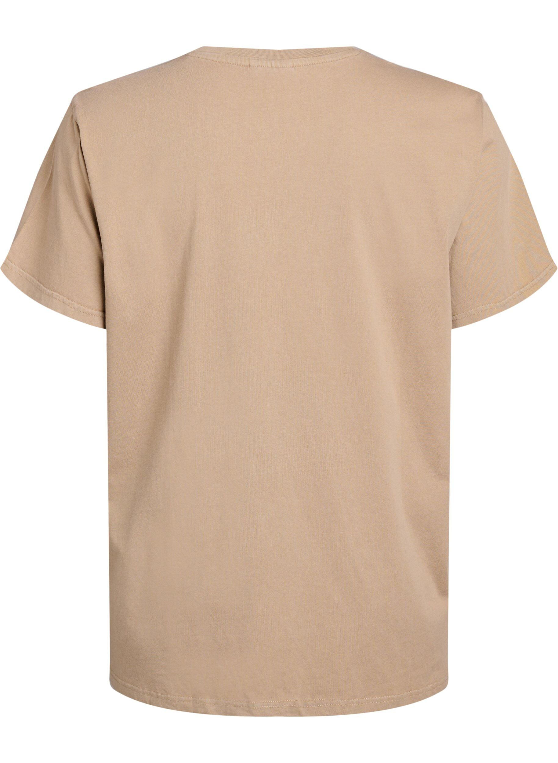 Zizzi Koszulka z bawelny organicznej z krysztalkami i motywem motyla, Brązowy, Packshot image number 1