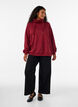 Bluza z wysokim kolnierzem i kieszeniami, Czerwony, Model image number 1