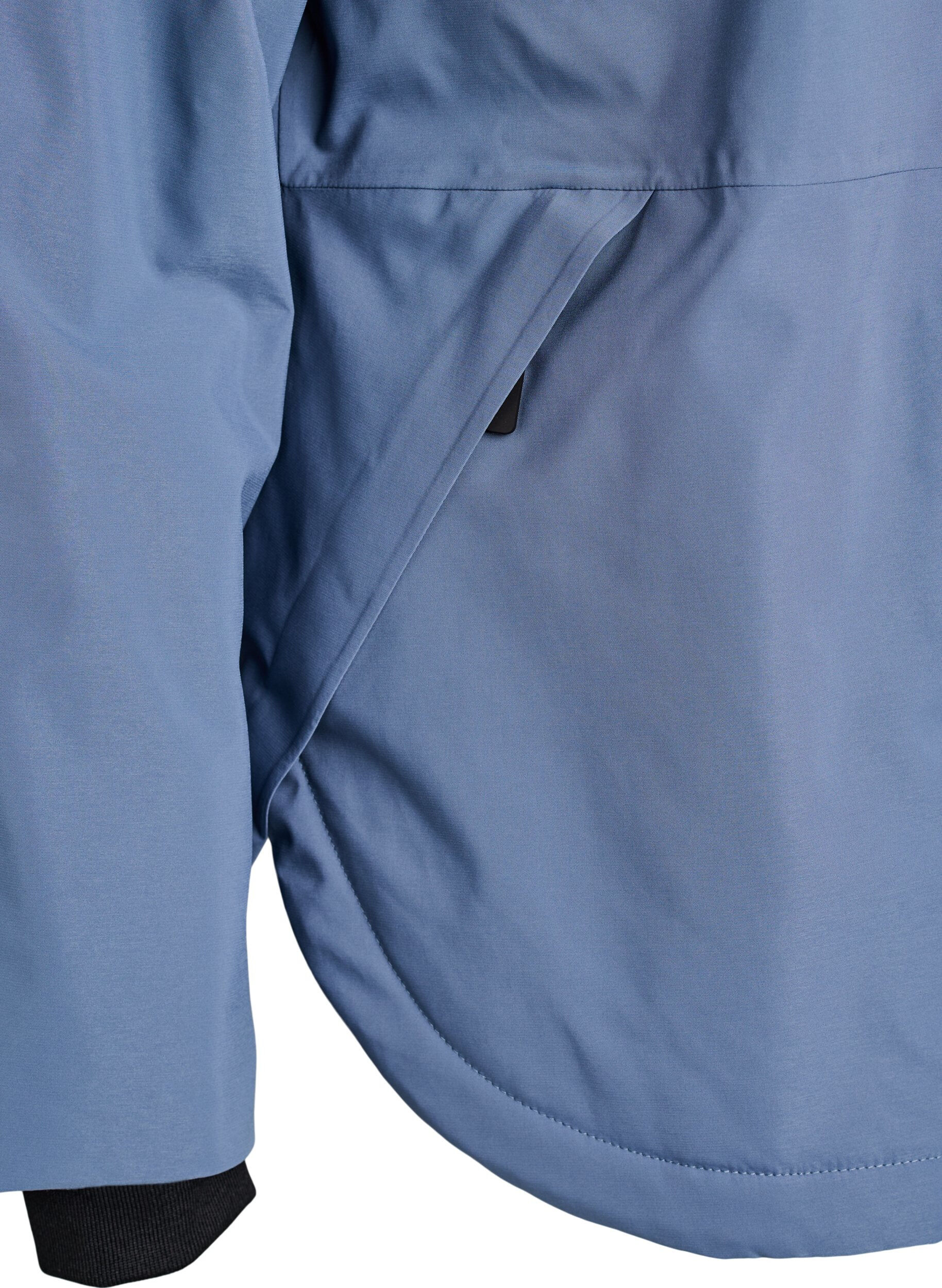 Zizzi Funkcjonalna, kr&oacute;tka kurtka zimowa z kapturem, Niebieskie, Packshot image number 3