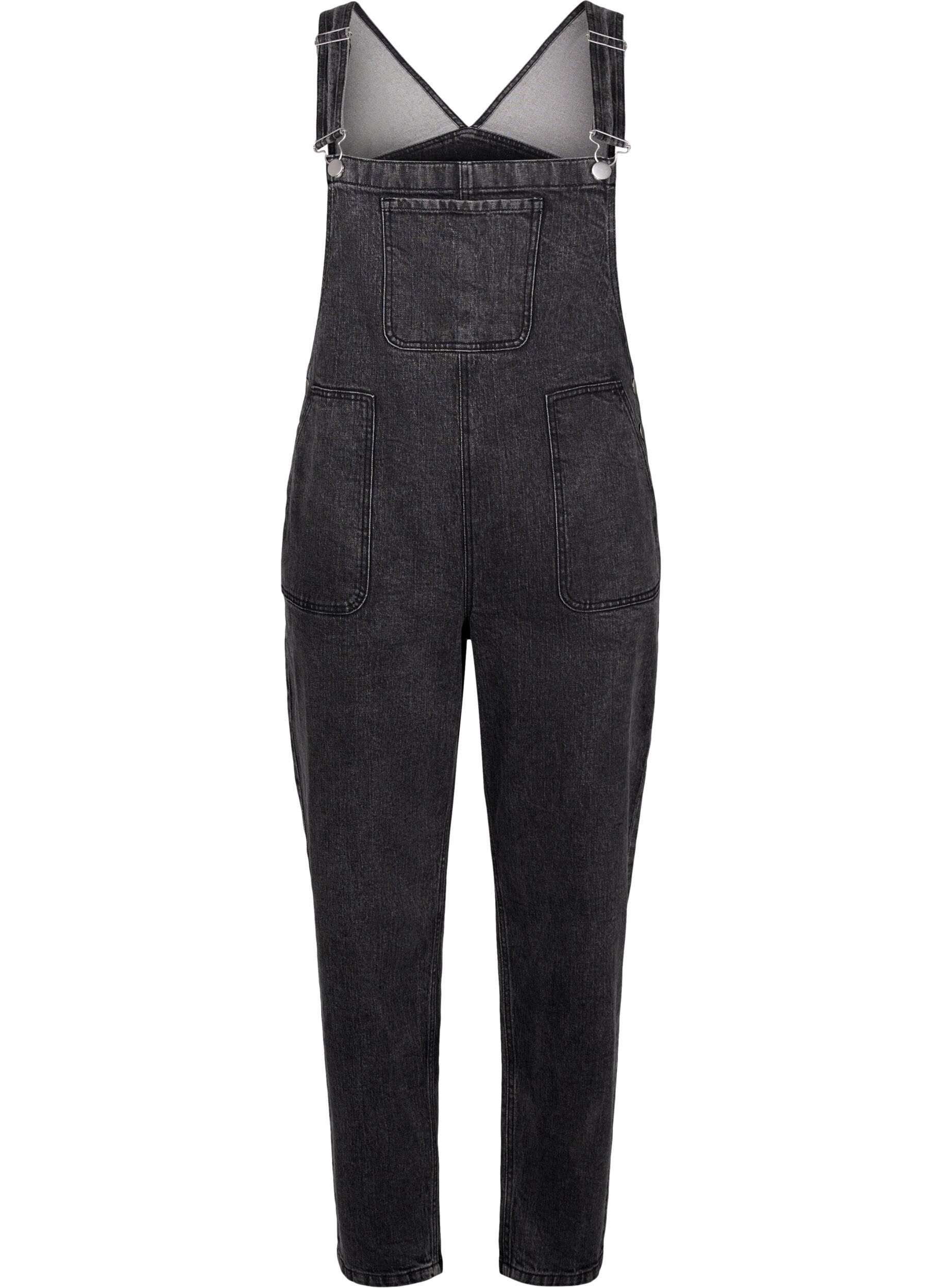 Zizzi Jeansowy kombinezon, Dark Grey Denim, Packshot image number 0