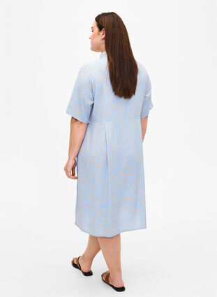 Wiskozowa sukienka koszulowa z nadrukiem, Small Dot AOP, Model image number 1