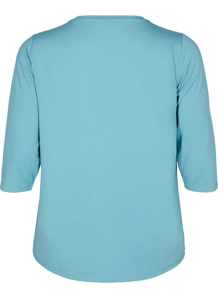 Sportowy top z rekawami 3/4, Niebieskie, Packshot image number 1