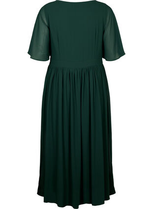 Dluga sukienka z plisami i krótkimi rekawkami, Scarab, Packshot image number 1