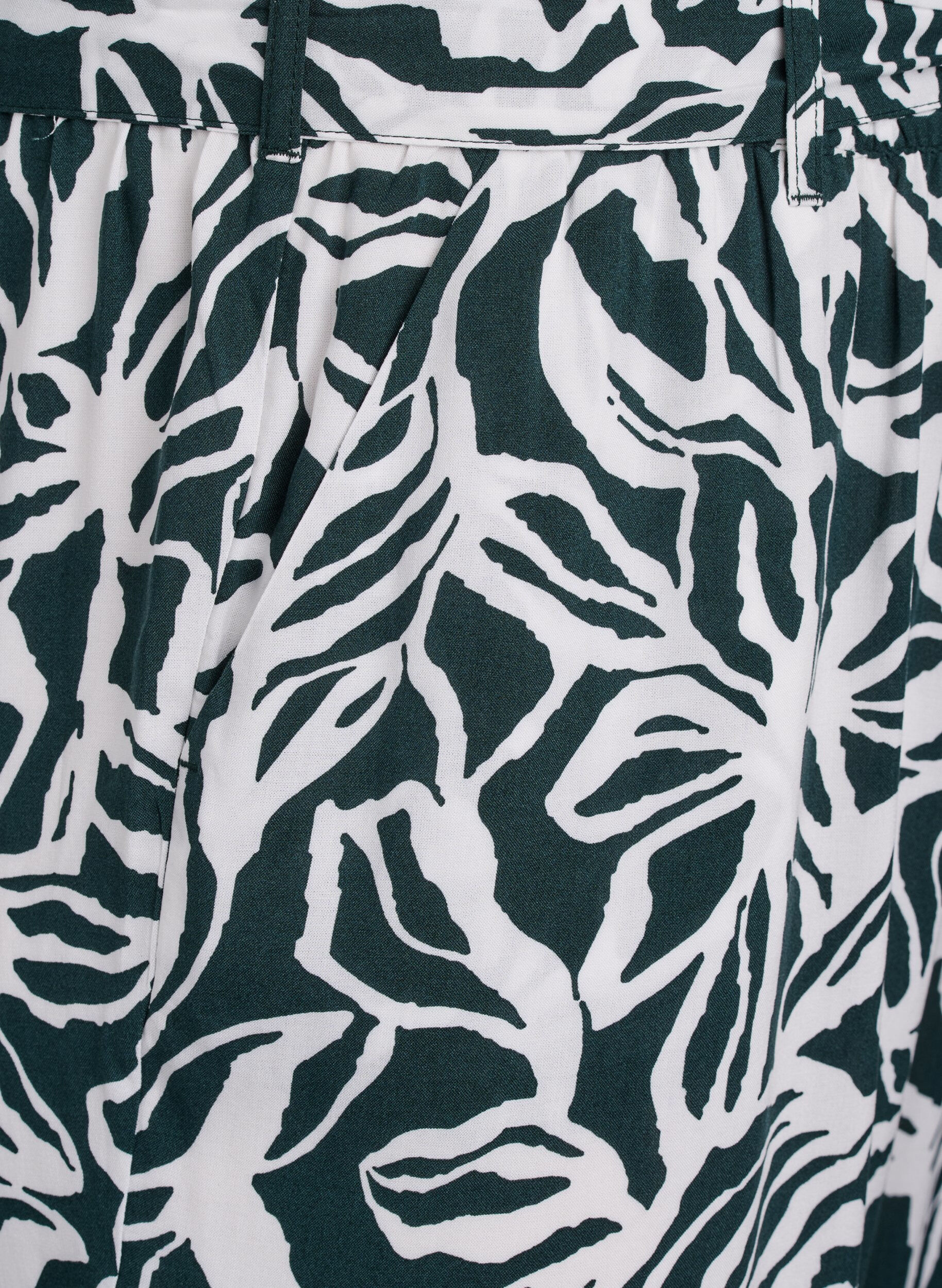 Zizzi Wiskozowe spodnie z wysokim stanem, Zielony, Packshot image number 2