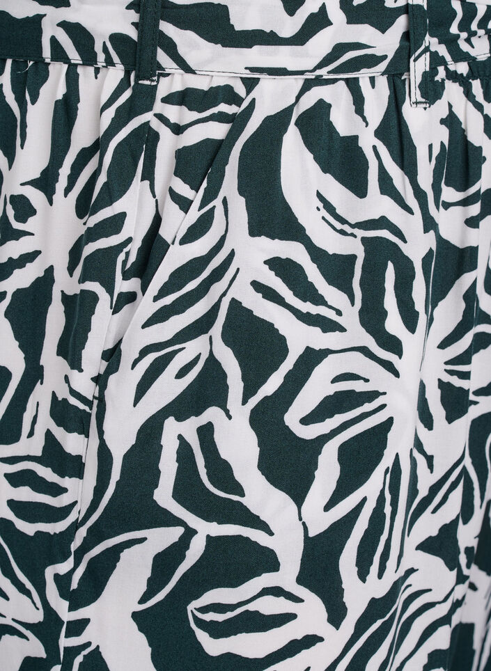 Wiskozowe spodnie z wysokim stanem, Zielony, Packshot image number 2