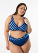 Figi damskie od bikini z detalem kopertowym, Niebieskie, Model image number 0
