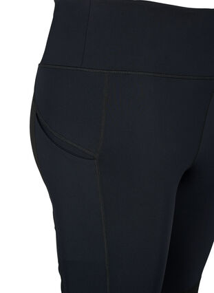 Elastyczne i wytrzymale legginsy do cwiczen z kieszeniami, Black, Packshot image number 3