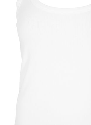 Bawelniana koszulka bez rekawów w prazki, Bright White, Packshot image number 2