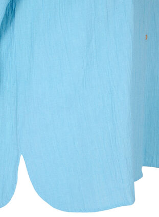 Bluzka z 3/4-length rekawami i guzikami, Alaskan Blue, Packshot image number 3