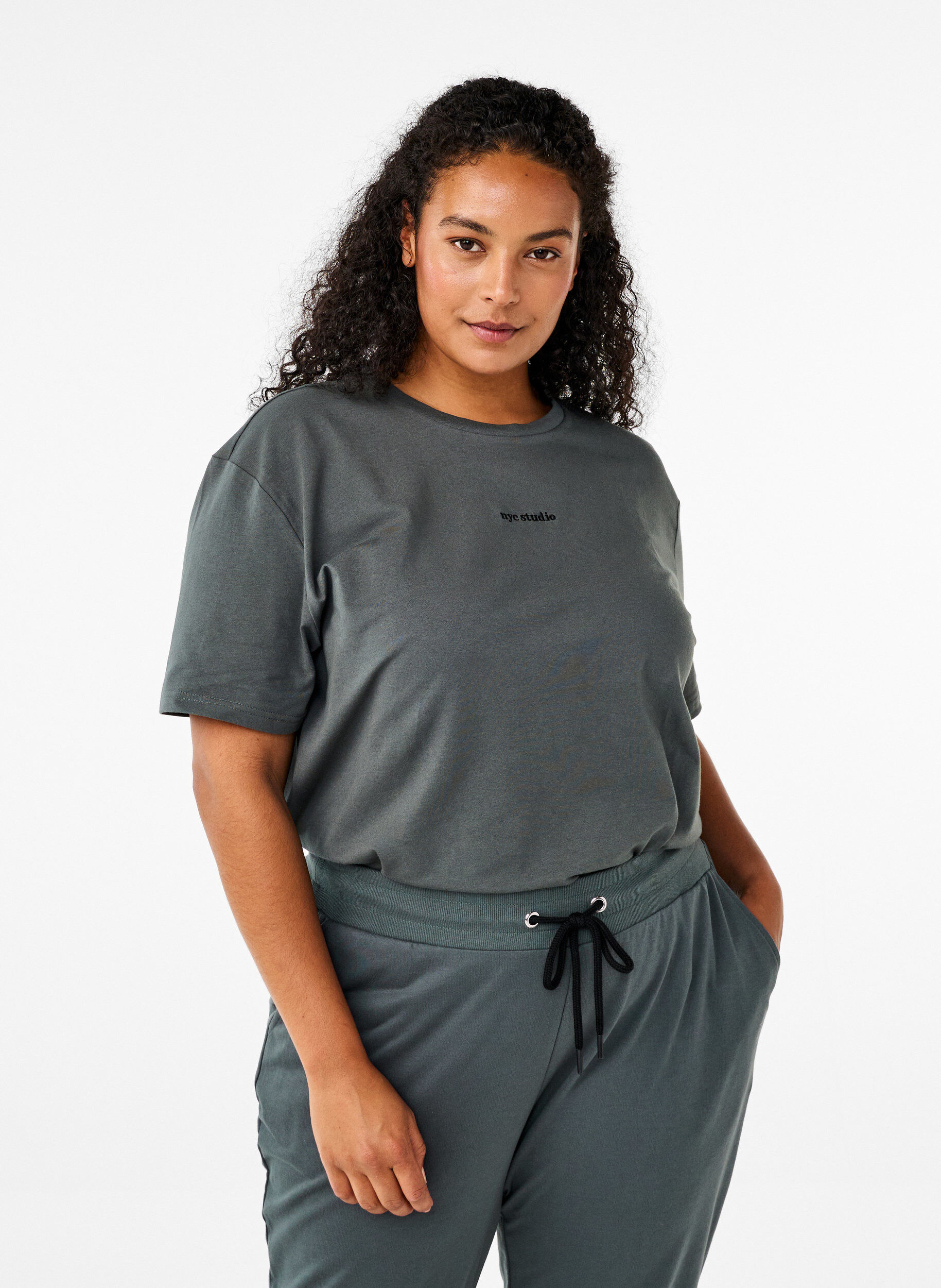 Zizzi Sportowa koszulka z bawelny organicznej, , Model image number 0