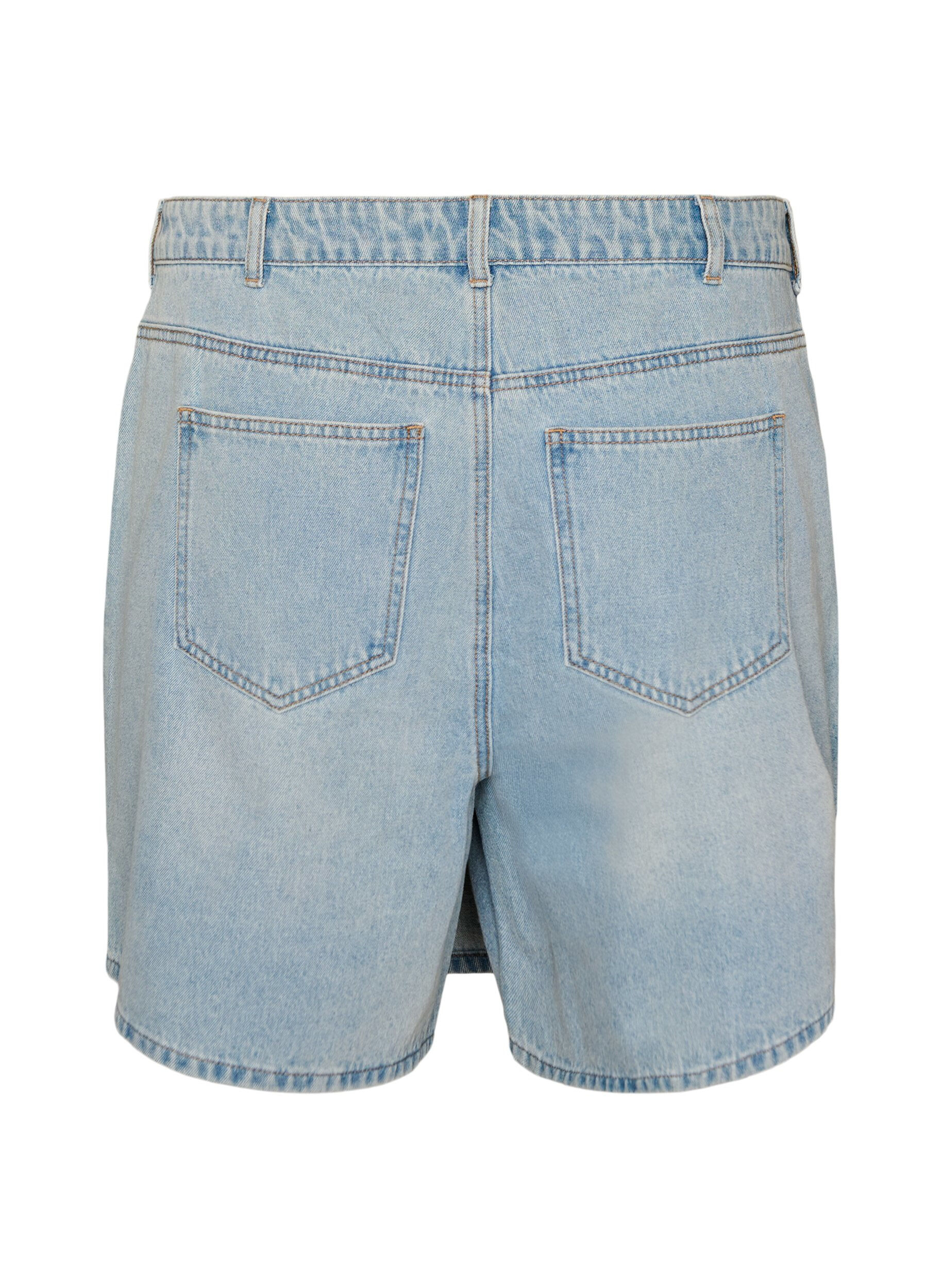 ZizziJeansszorty z efektem kopertowym i wysokim stanem, Niebieskie, Packshot image number 1