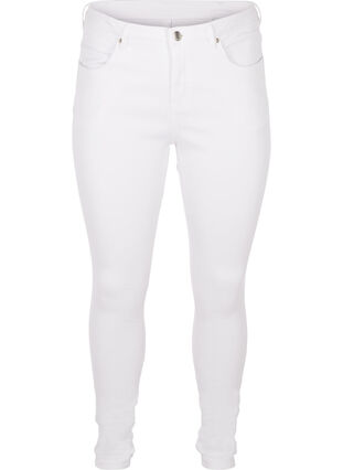 Super waskie jeansy Amy z wysokim stanem, White, Packshot image number 0