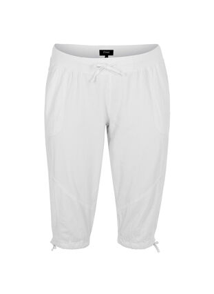 Bawelniane spodnie o luznym kroju, Bright White, Packshot image number 0