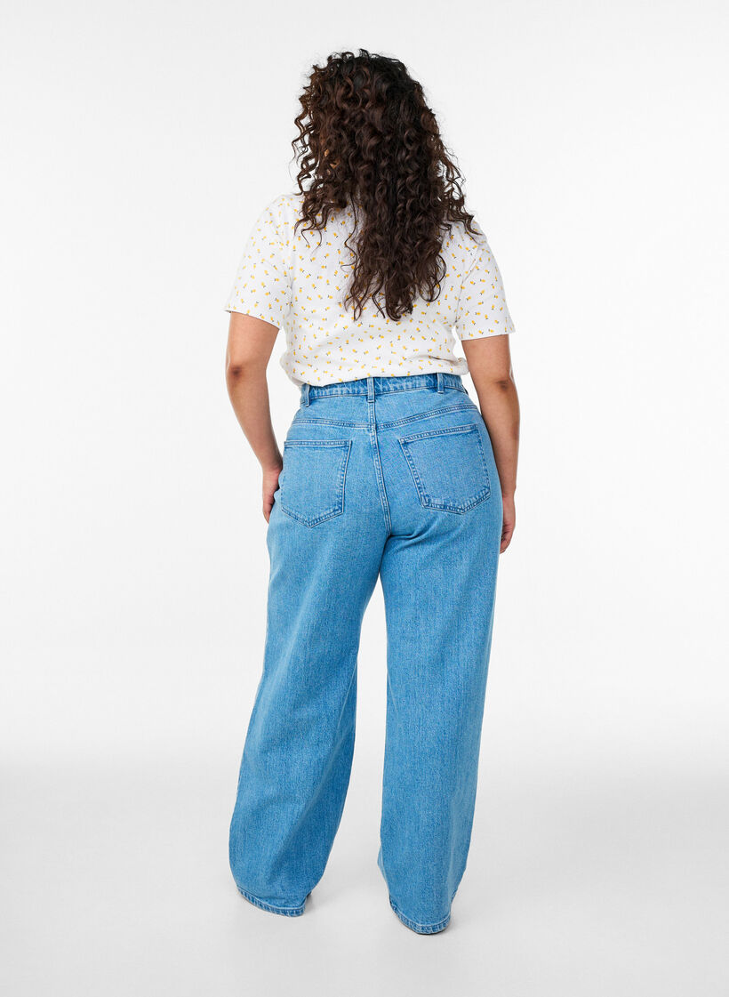 Koszulka bawelniana z nadrukiem na calej powierzchni, Biały, Model image number 2