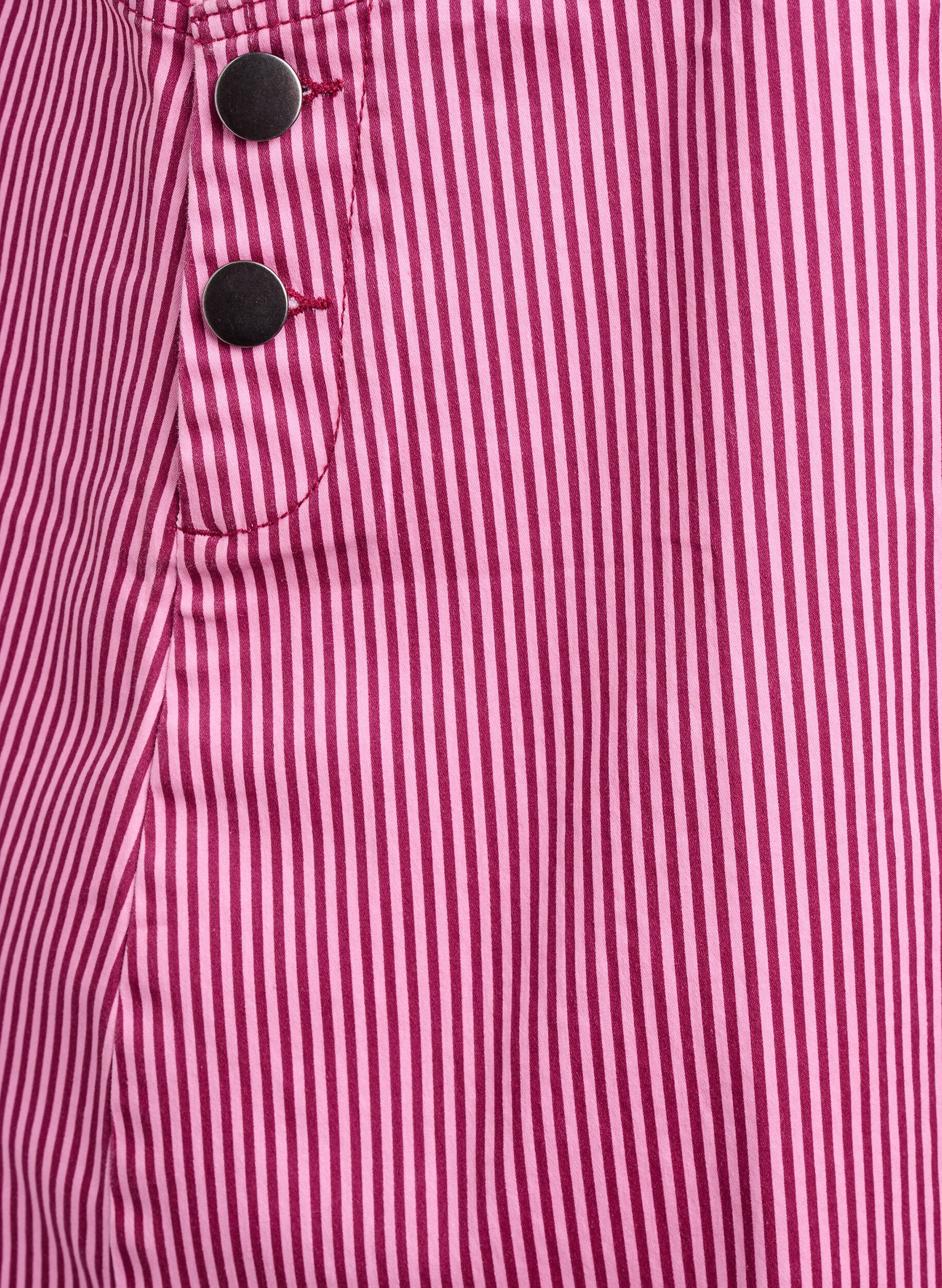 Zizzi Kr&oacute;tka sukienka ogrodniczka w paski, Red Stripe, Packshot image number 3