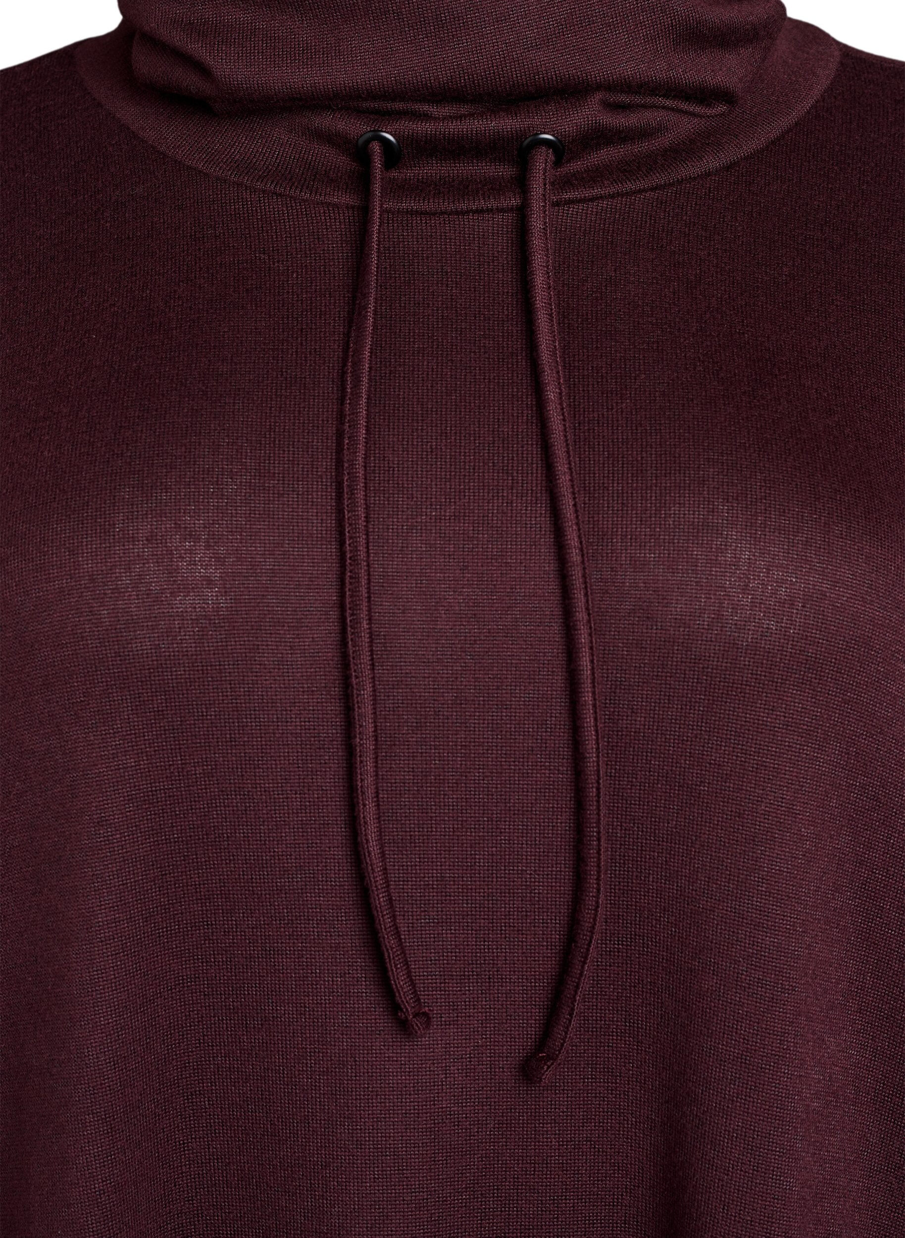 Zizzi Dzersejowa sukienka z golfem i kieszeniami, Czerwony, Packshot image number 2