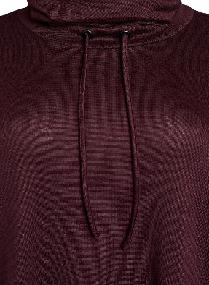 Dzersejowa sukienka z golfem i kieszeniami, Czerwony, Packshot image number 2