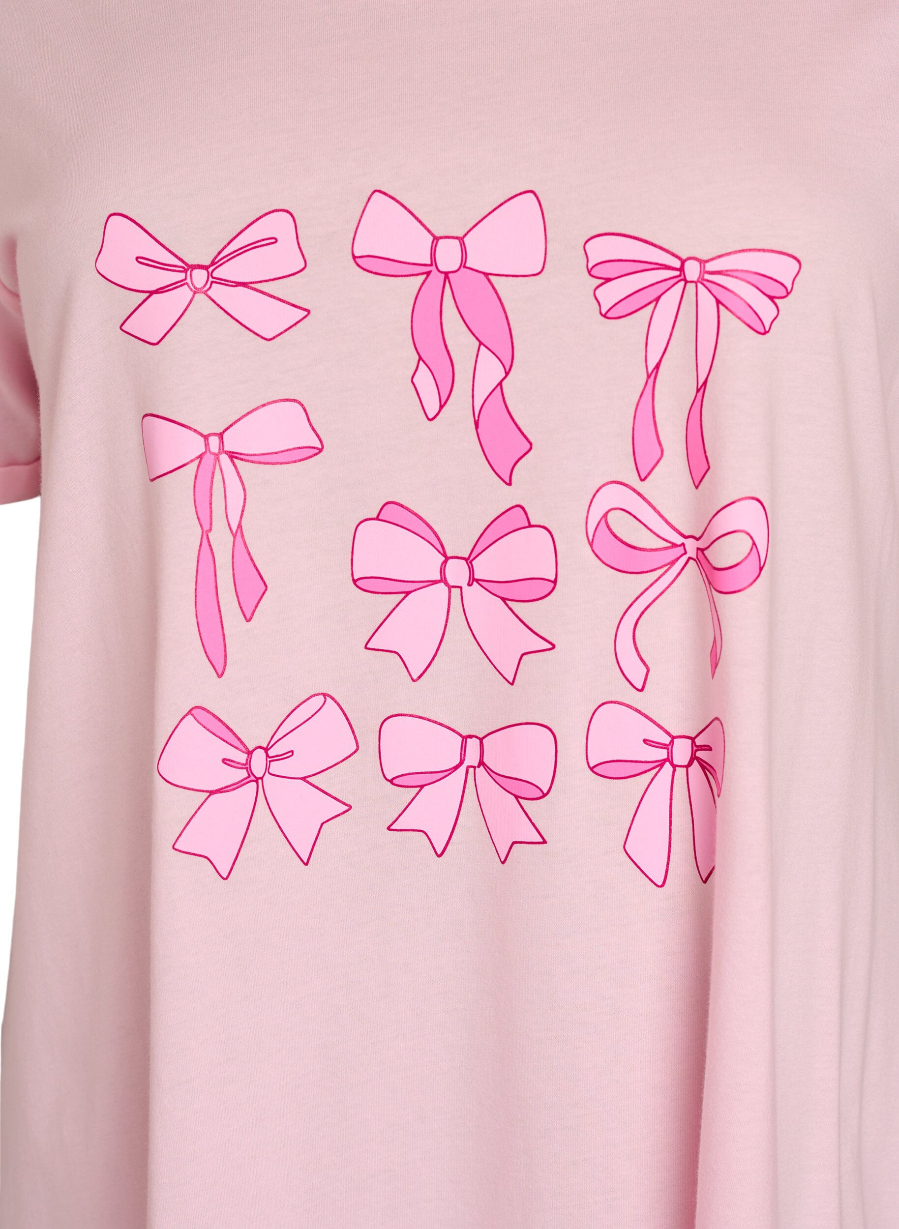 Zizzi Koszula nocna z kr&oacute;tkim rekawem, wykonana z bawelny organicznej, R&oacute;żowy, Packshot image number 2