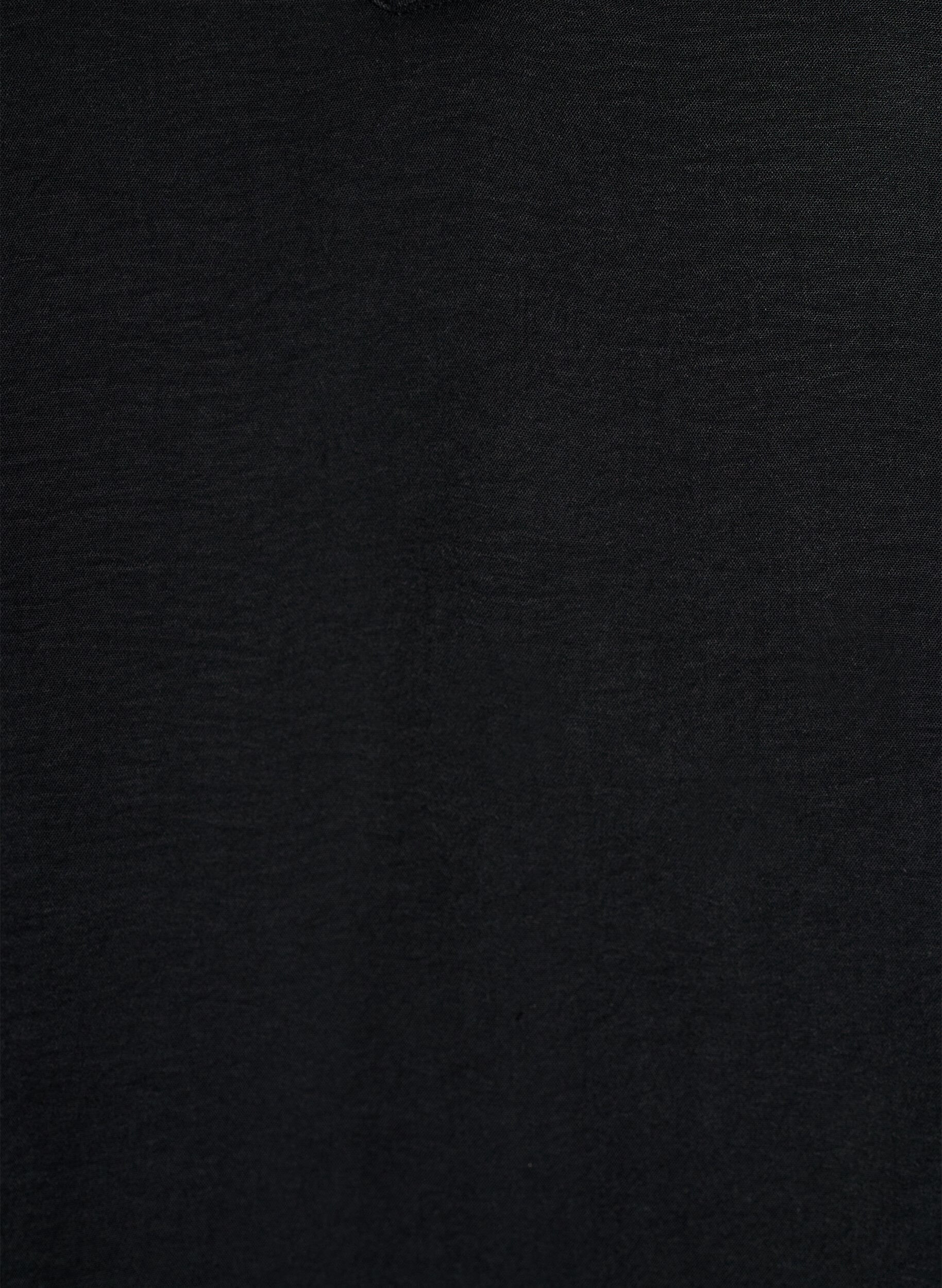 Zizzi Bluzka z bufiastymi mankietami i dekoltem w ksztalcie litery V, Czarne, Packshot image number 2