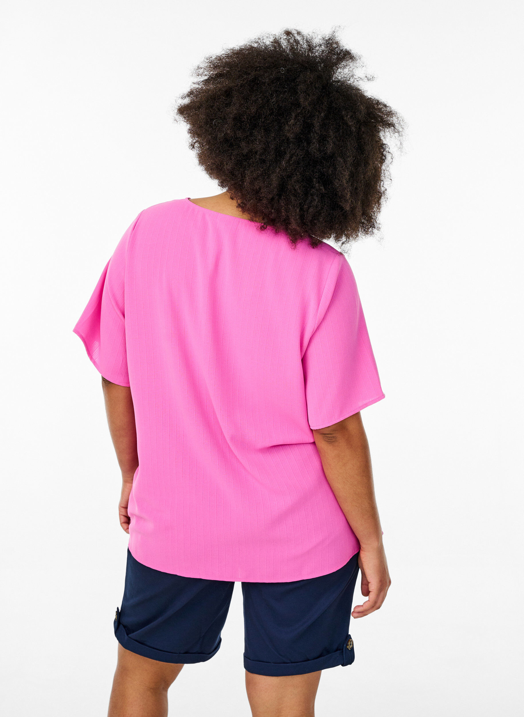 Zizzi Szorty chino z kieszeniami, Niebieskie, Model image number 2