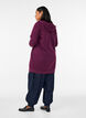 Dluga bluza z kapturem, zamkiem blyskawicznym i kieszeniami, Fioletowy, Model image number 2