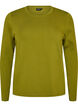Basicowy T-shirt z dlugim rekawem i okraglym dekoltem, Zielony, Packshot image number 0