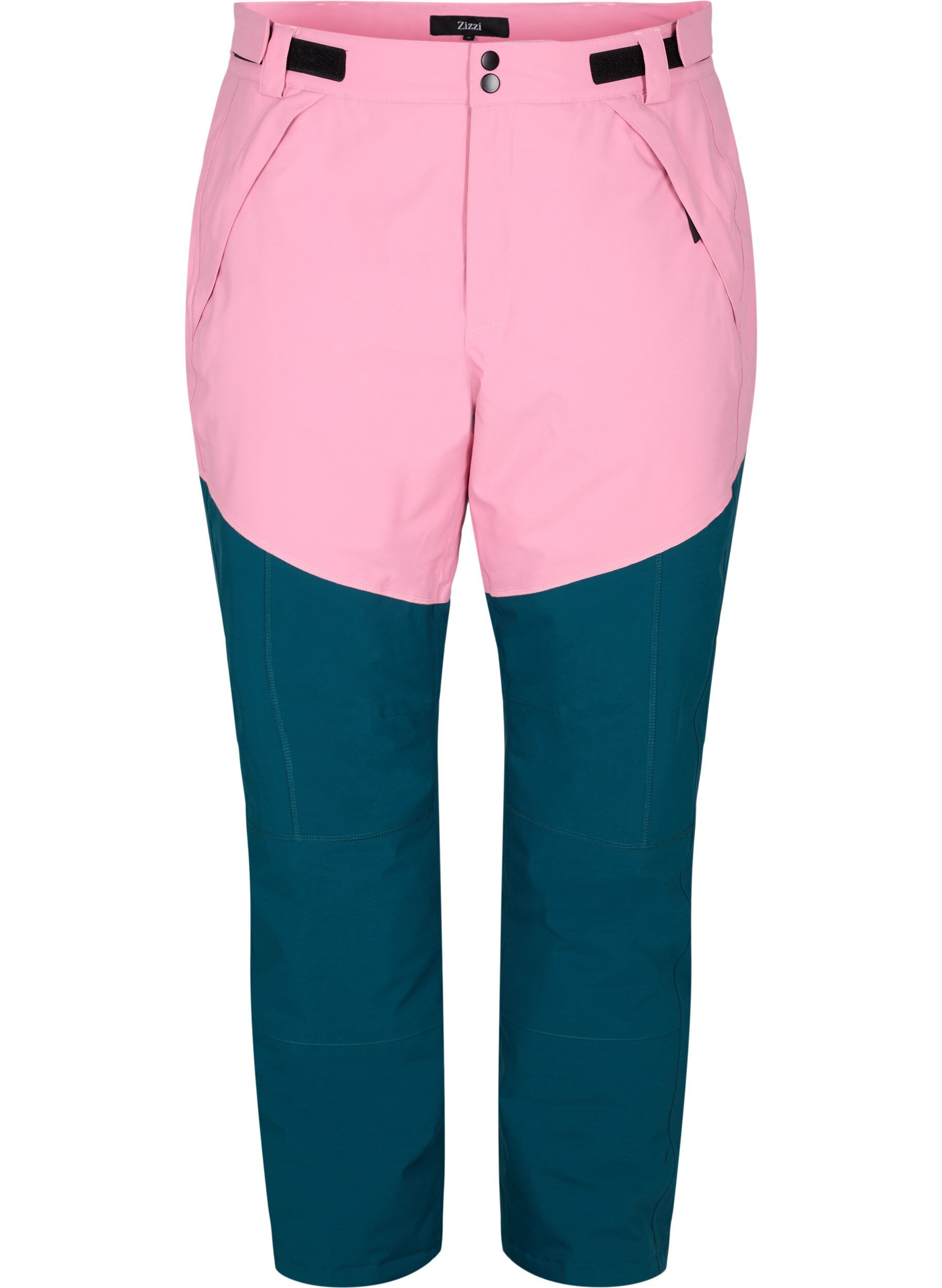 Zizzi Ski pants with pockets, Sea Pink Comb, Packshot image number 0