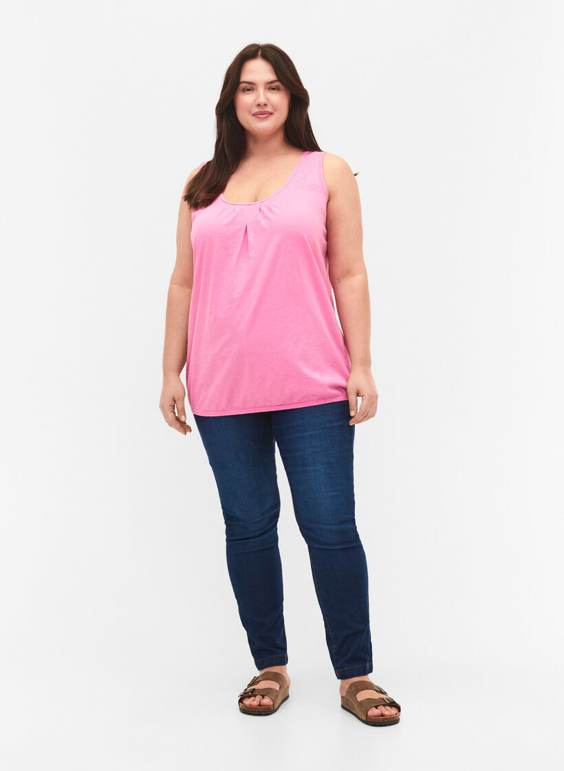 2-pack bawelniany top z koronkowym wykonczeniem, Rosebloom / Black, Model image number 2