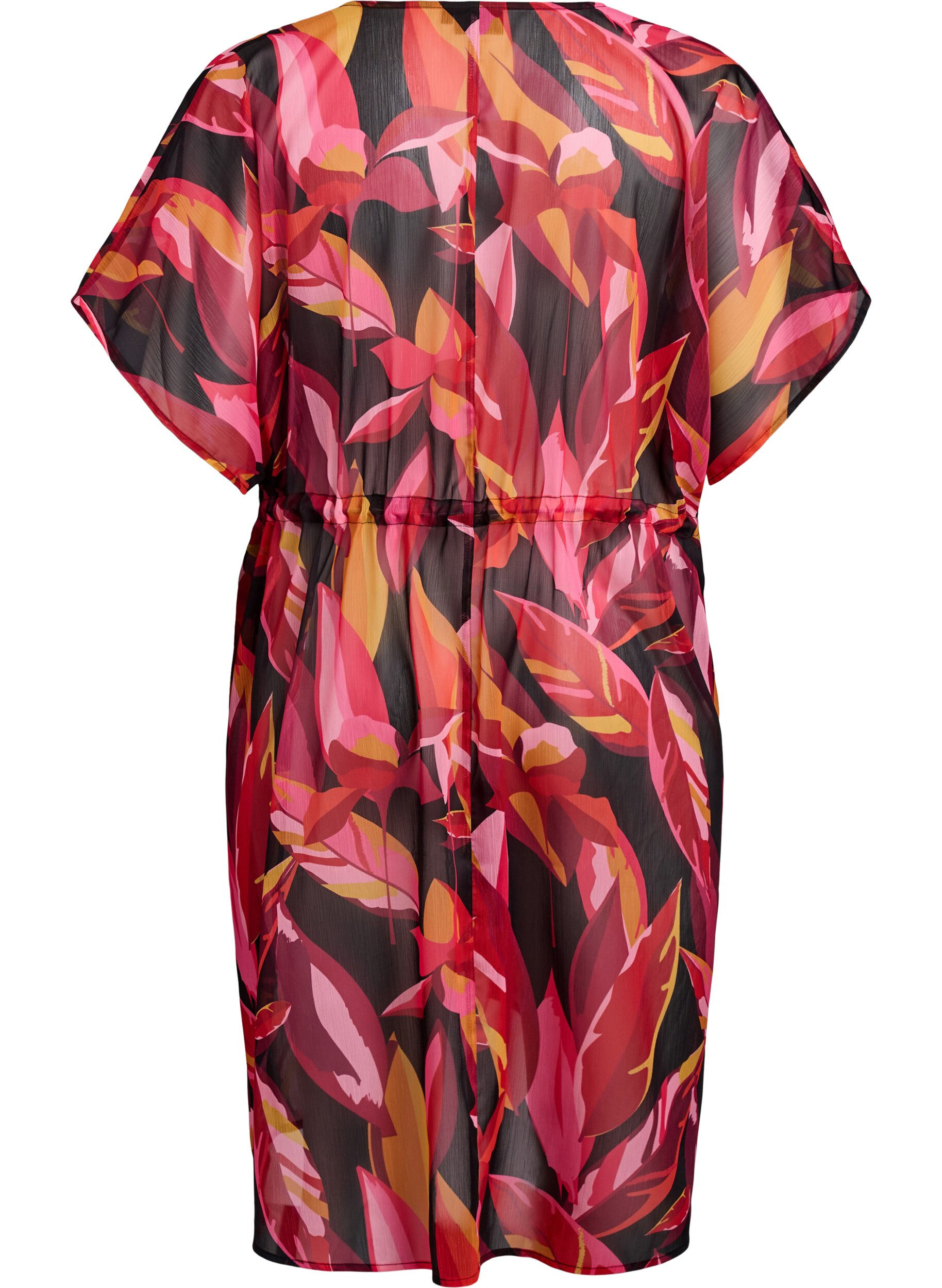 Zizzi Plazowe kimono z nadrukiem, Czerwony, Packshot image number 1