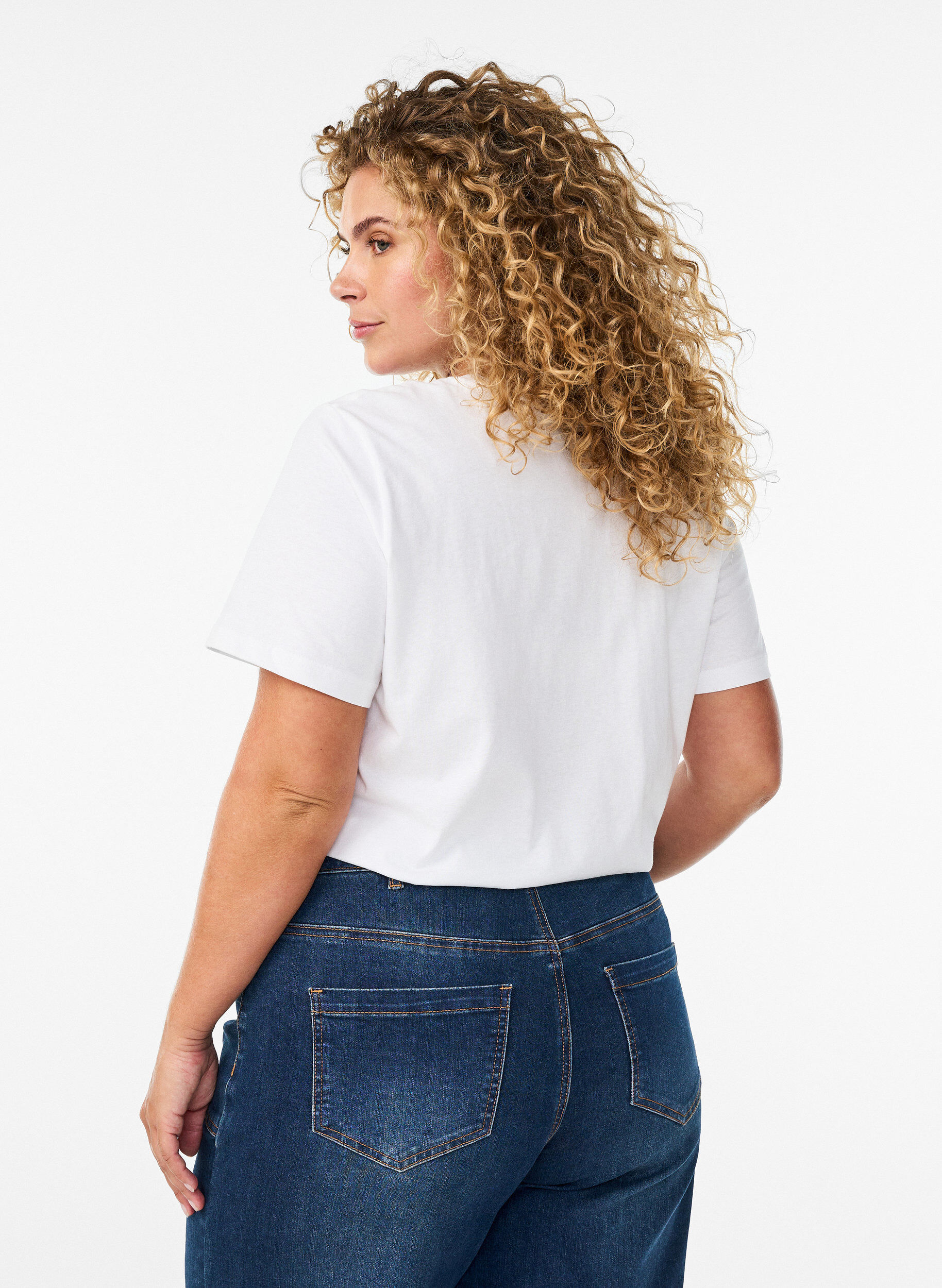 ZizziBawelna organiczna Koszulka z nadrukiem cytrusowym, Biały, Model image number 2