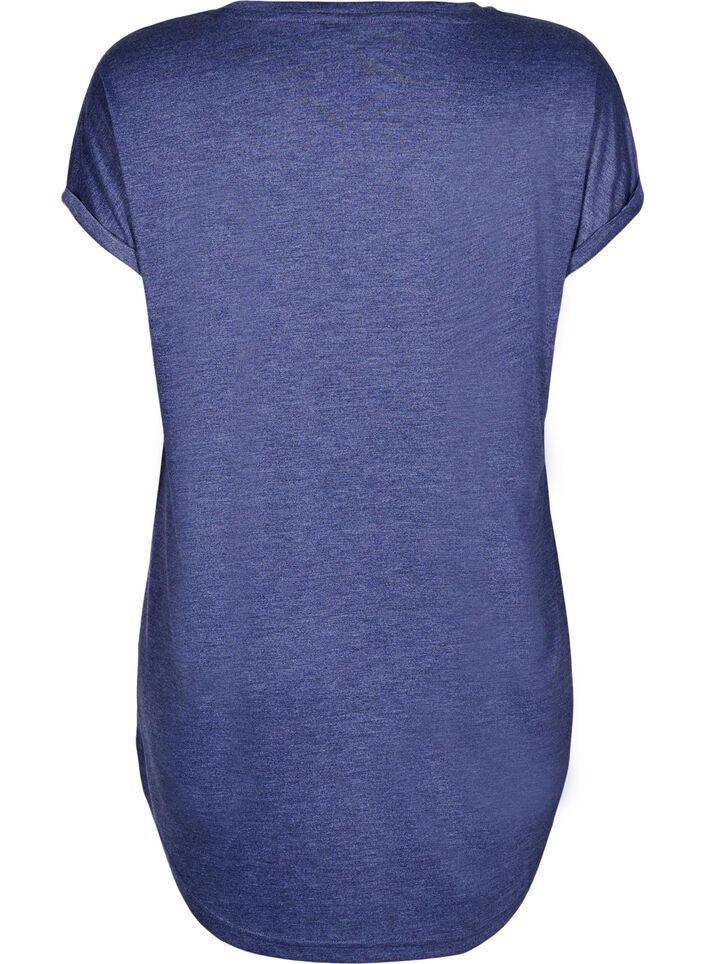 Koszula nocna z kr&oacute;tkim rekawem i nadrukiem tekstowym, , Packshot image number 1