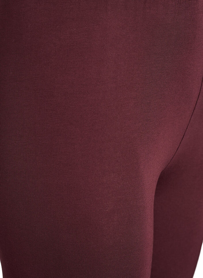Legginsy basic z wiskozy, Ciemnobordowy, Packshot image number 2