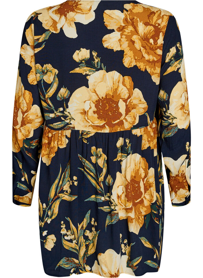 Tunika z dlugim rekawem i szwem, Niebieskie, Packshot image number 1