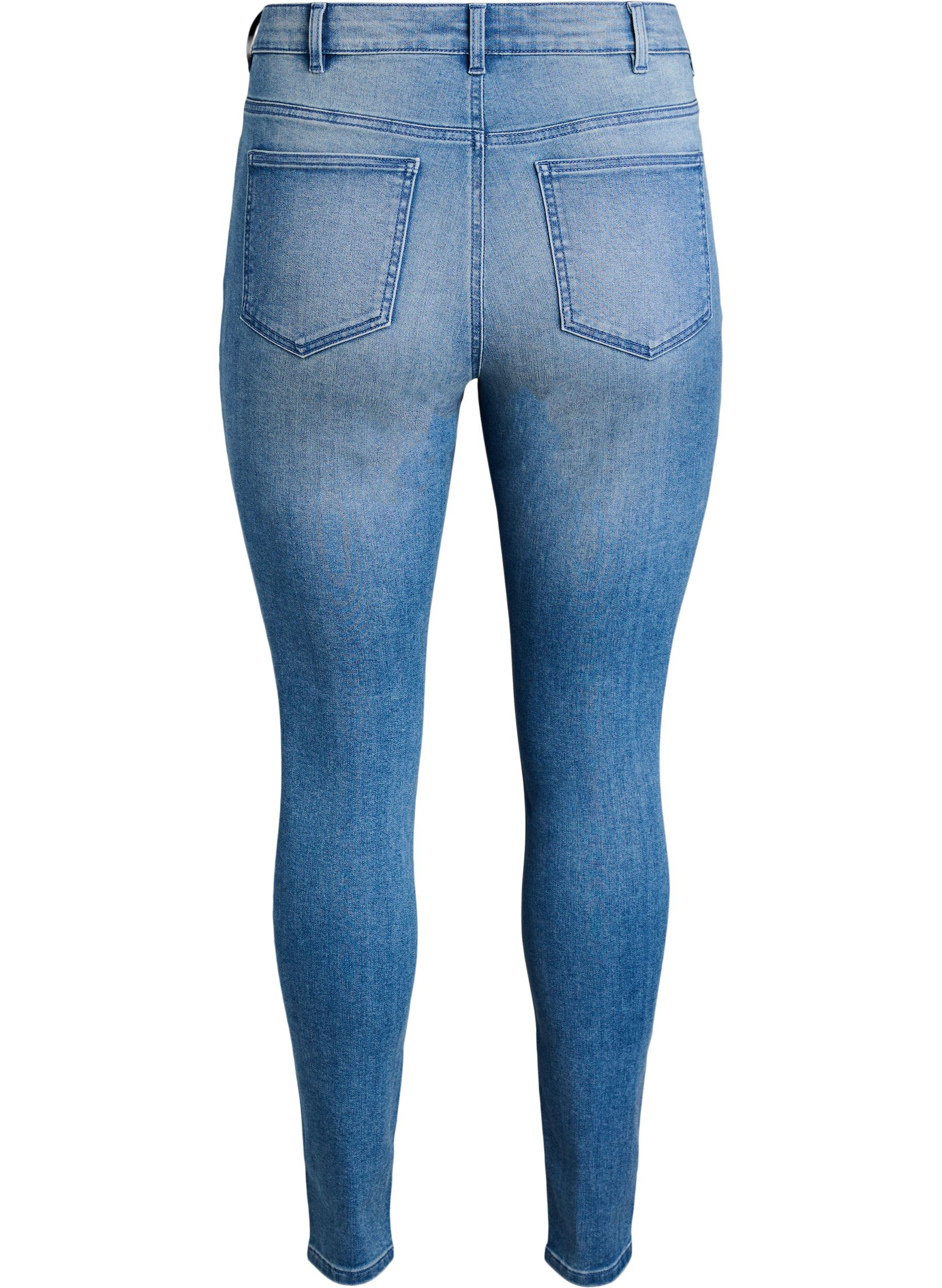 Zizzi Jeansy Amy super slim z wysokim stanem, Niebieskie, Packshot image number 1
